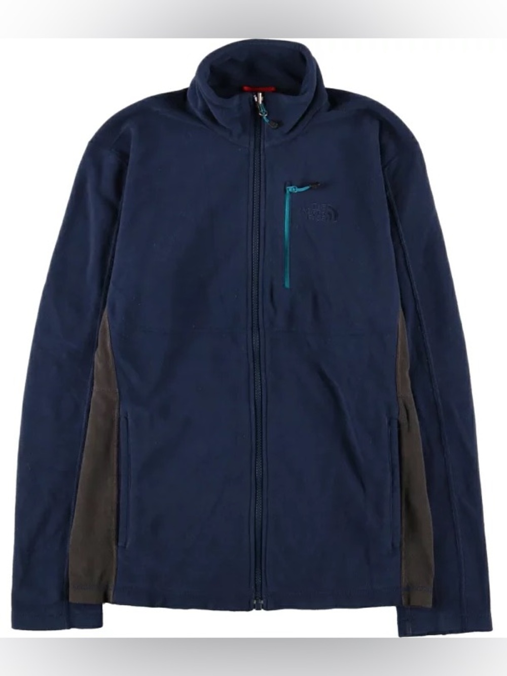 The North Face | Full Zip Fleece Jacket | Navy Blue & Gray | XXL